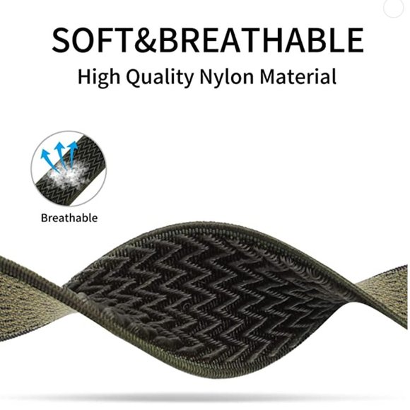 NEW[BAND] Green Nylon Adjustable Strap For Apple Watch - Picture 3 of 5